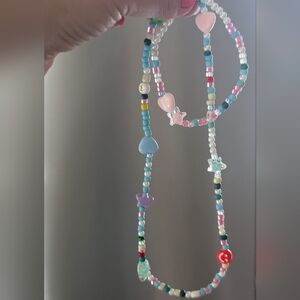 Colorful Beaded Kids Necklace And Bracelet Set